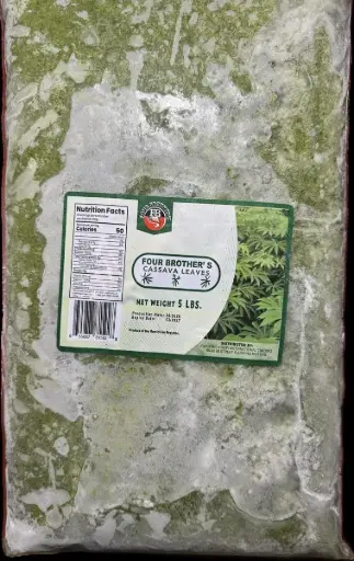 [1098] Cassava Leaves 5 Lb X 7 Flat